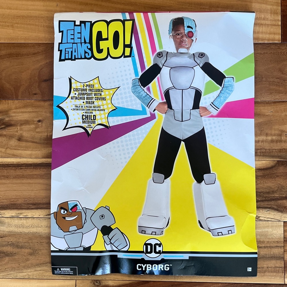 Teen Titans Go Cyborg Costume kids size Medium